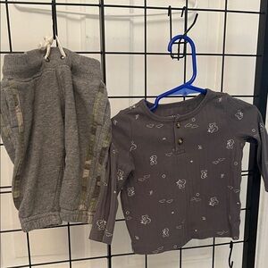 Carter's Charcoal Baby Outfit Set